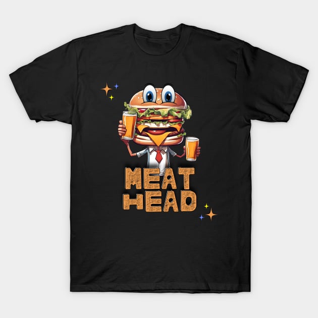 Meat Head T-Shirt by Kenny The Bartender's Tee Emporium